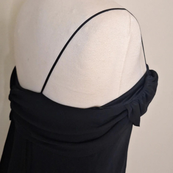 Alyn Paige vintage 90's black spagetti strap maxi formal/prom dress SZ 6 - Picture 8 of 9